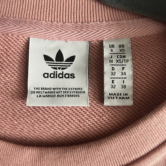 NWOT - XS Dusty pink long sleeve adidas sweatshirt - Picture 2 of 3